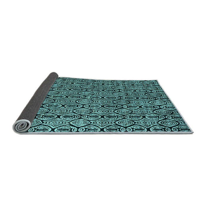 Sideview of Abstract Light Blue Modern Rug, abs5213lblu