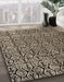 Abstract Brown Modern Rug in Family Room, abs5213