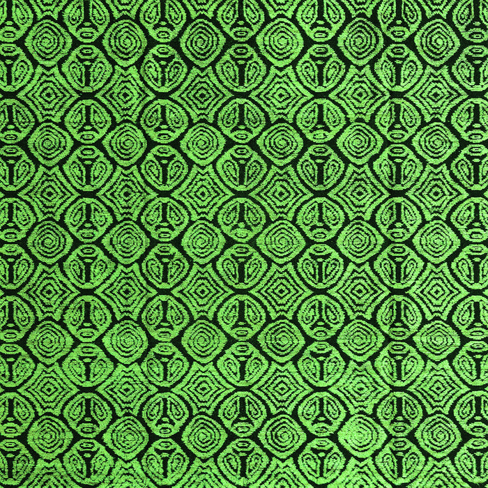 Square Machine Washable Abstract Green Modern Area Rugs, wshabs5213grn