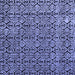 Square Abstract Blue Modern Rug, abs5213blu