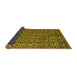 Sideview of Abstract Yellow Modern Rug, abs5213yw