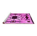 Sideview of Machine Washable Southwestern Pink Country Rug, wshabs5214pnk