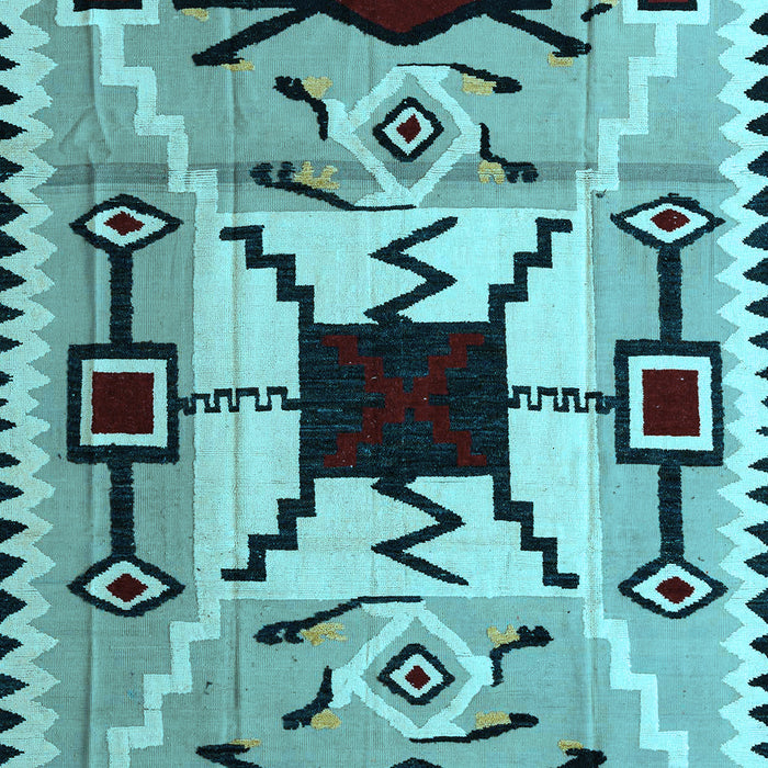 Southwestern Light Blue Country Rug, abs5214lblu