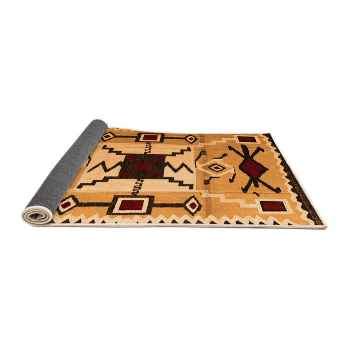 Sideview of Southwestern Orange Country Rug, abs5214org