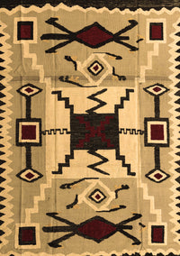 Southwestern Brown Country Rug, abs5214brn