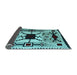 Sideview of Southwestern Light Blue Country Rug, abs5214lblu