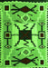 Southwestern Green Country Rug, abs5214grn