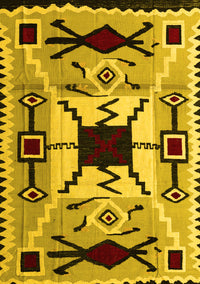 Southwestern Yellow Country Rug, abs5214yw