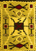 Southwestern Yellow Country Rug, abs5214yw