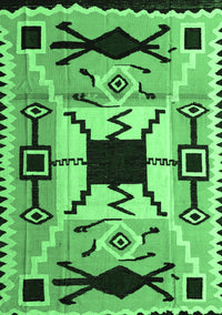 Southwestern Emerald Green Country Rug, abs5214emgrn