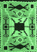 Southwestern Emerald Green Country Rug, abs5214emgrn