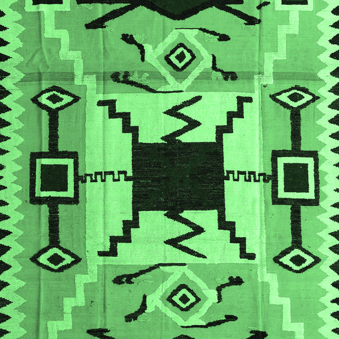 Southwestern Emerald Green Country Rug, abs5214emgrn