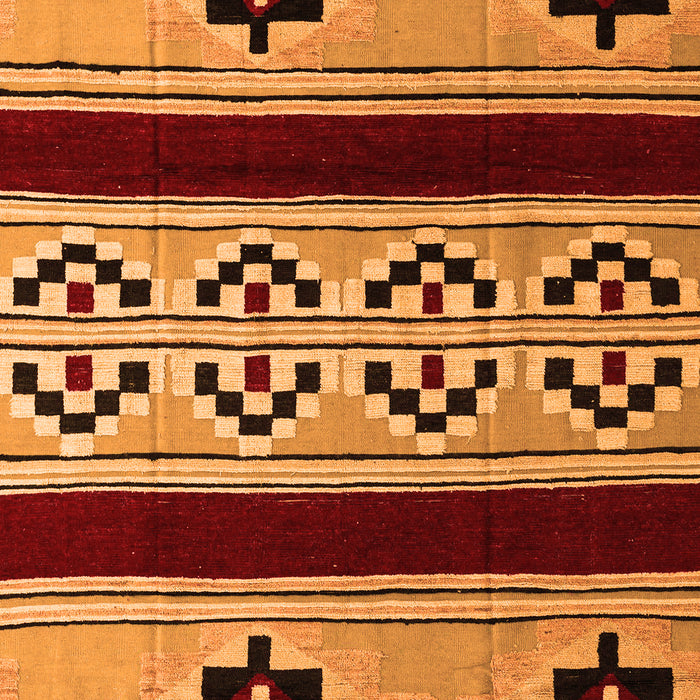 Machine Washable Southwestern Orange Country Area Rugs, wshabs5215org