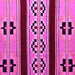 Square Machine Washable Southwestern Pink Country Rug, wshabs5215pnk