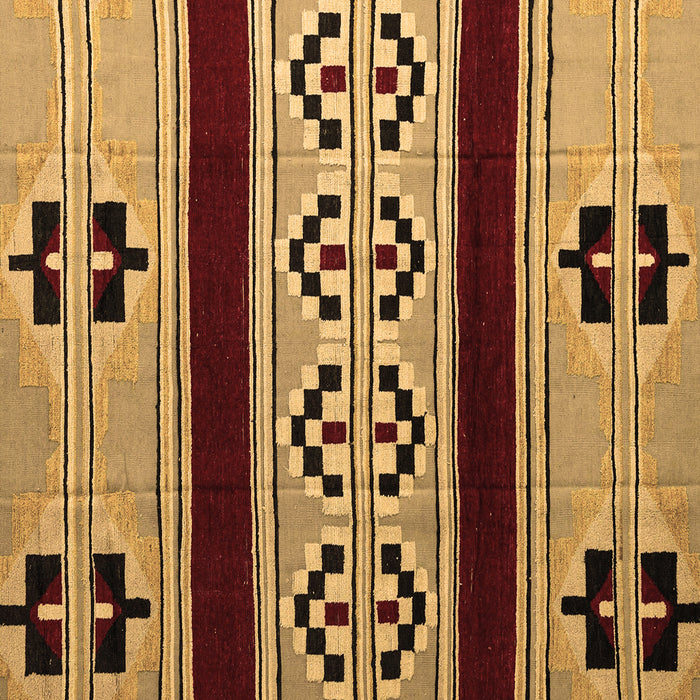 Square Southwestern Brown Country Rug, abs5215brn