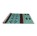 Sideview of Machine Washable Southwestern Light Blue Country Rug, wshabs5215lblu