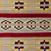 Square Abstract Brown Southwestern Rug, abs5215