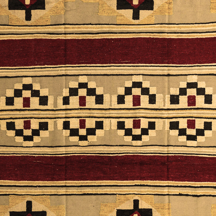 Machine Washable Southwestern Brown Country Rug, wshabs5215brn