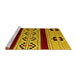 Sideview of Machine Washable Southwestern Yellow Country Rug, wshabs5215yw