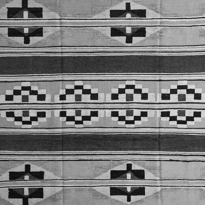 Square Machine Washable Southwestern Gray Country Rug, wshabs5215gry