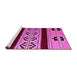 Sideview of Machine Washable Southwestern Pink Country Rug, wshabs5215pnk