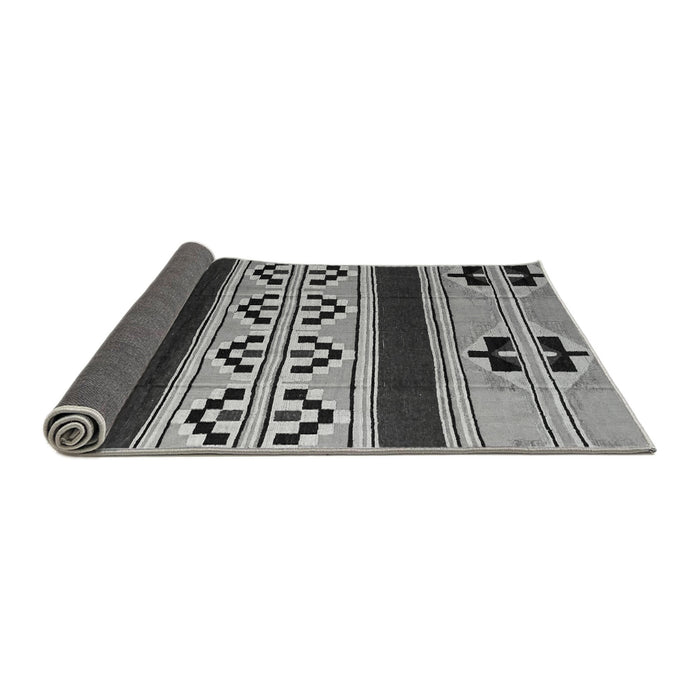 Sideview of Southwestern Gray Country Rug, abs5215gry