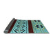 Sideview of Southwestern Light Blue Country Rug, abs5215lblu