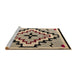 Sideview of Machine Washable Abstract Dark Brown Rug, wshabs5216