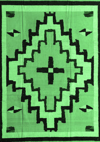 Southwestern Emerald Green Country Rug, abs5216emgrn