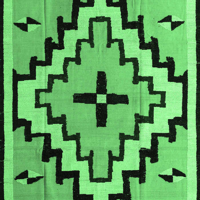 Southwestern Emerald Green Country Rug, abs5216emgrn