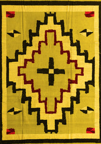 Southwestern Yellow Country Rug, abs5216yw