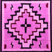 Square Machine Washable Southwestern Pink Country Rug, wshabs5216pnk