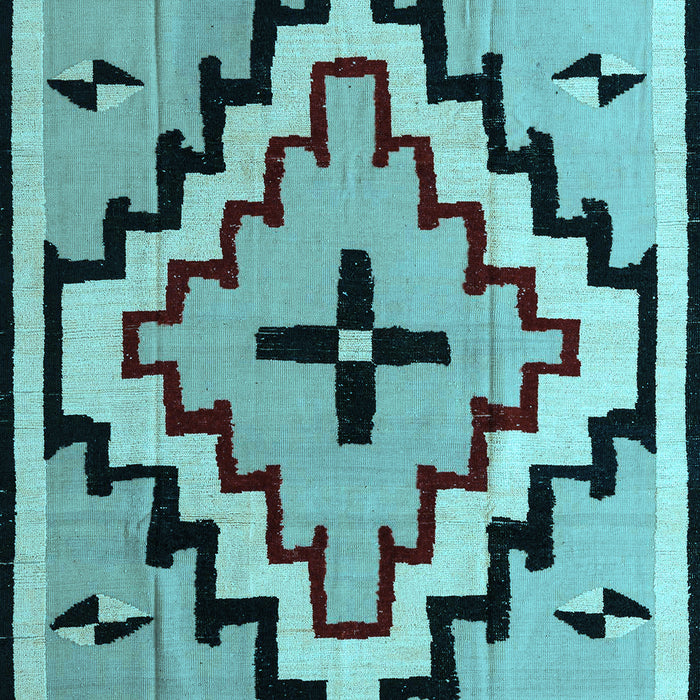 Southwestern Light Blue Country Rug, abs5216lblu