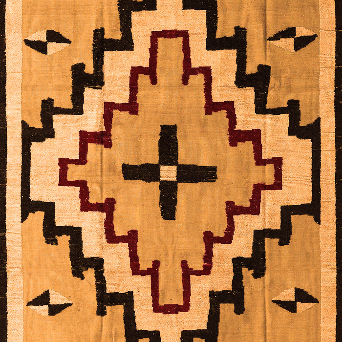 Machine Washable Southwestern Orange Country Area Rugs, wshabs5216org