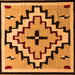 Square Southwestern Orange Country Rug, abs5216org