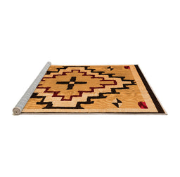 Sideview of Machine Washable Southwestern Orange Country Area Rugs, wshabs5216org