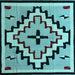 Square Southwestern Light Blue Country Rug, abs5216lblu