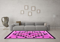 Machine Washable Southwestern Pink Country Rug, wshabs5216pnk