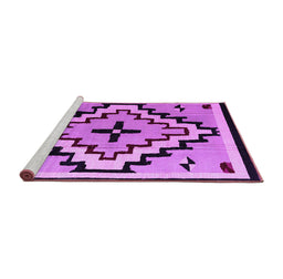 Sideview of Machine Washable Southwestern Purple Country Area Rugs, wshabs5216pur