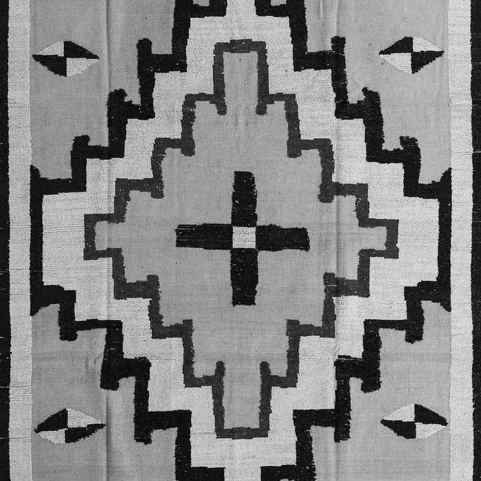 Machine Washable Southwestern Gray Country Rug, wshabs5216gry