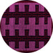 Round Southwestern Pink Country Rug, abs5217pnk