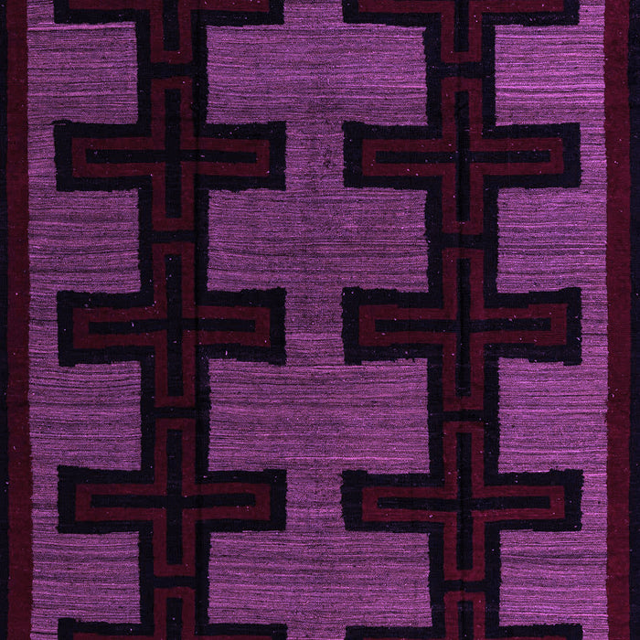 Machine Washable Southwestern Purple Country Area Rugs, wshabs5217pur