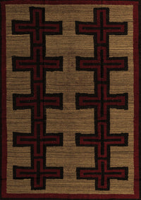 Southwestern Brown Country Rug, abs5217brn