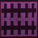 Square Southwestern Purple Country Rug, abs5217pur