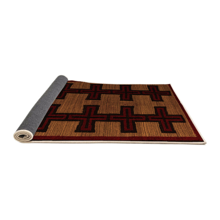 Sideview of Southwestern Orange Country Rug, abs5217org