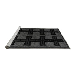 Sideview of Machine Washable Southwestern Gray Country Rug, wshabs5217gry