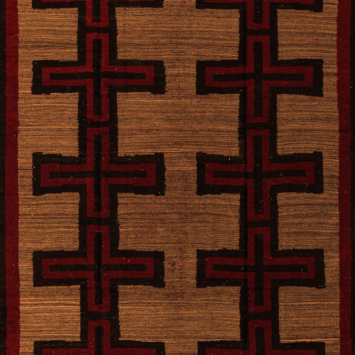 Machine Washable Southwestern Orange Country Area Rugs, wshabs5217org