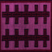 Square Southwestern Pink Country Rug, abs5217pnk