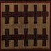 Square Machine Washable Southwestern Brown Country Rug, wshabs5217brn