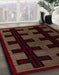 Machine Washable Abstract Red Rug in a Family Room, wshabs5217